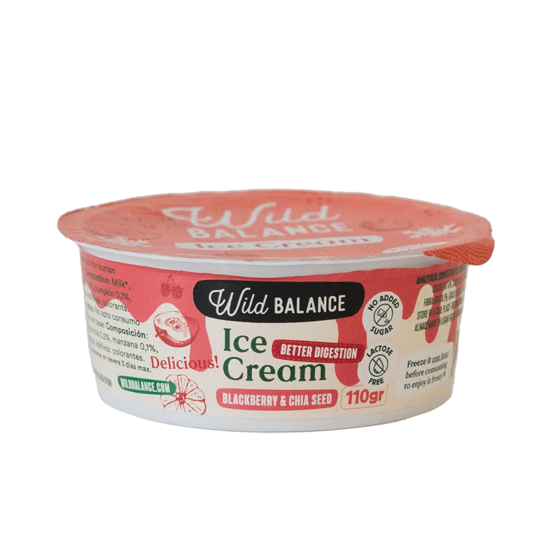 Yogur helado para perros y gatos con prebióticos naturales Wild Balance 110g