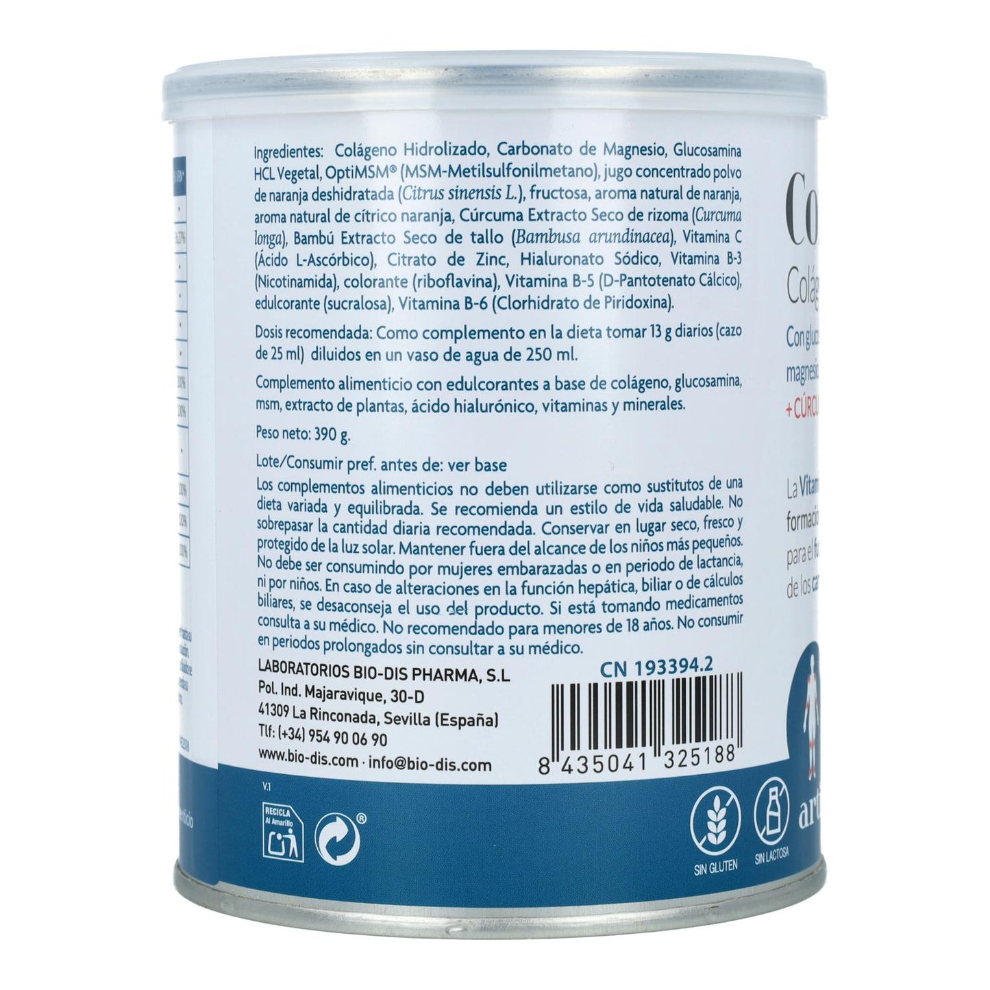 Confortflex colágeno hidroli+MG +Vit C + Cúrcuma