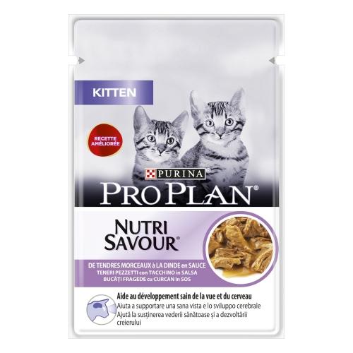 PRO PLAN Gato Kitten Pavo en Salsa 85g