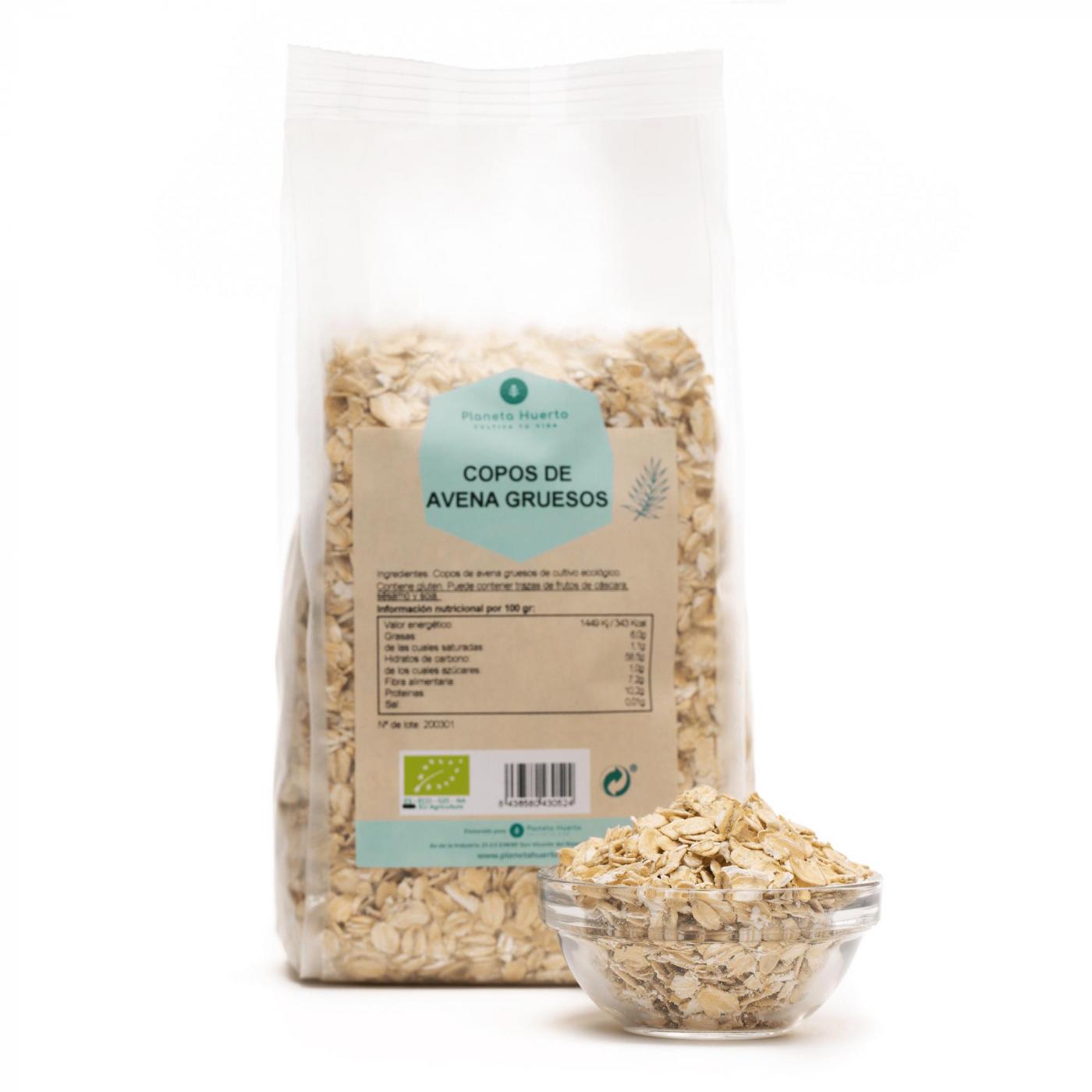 Copos de Avena integrales gruesos ECO Planeta Huerto