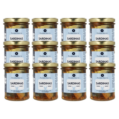 Pack 12x Sardinas en aceite de oliva ECO Planeta Huerto 190 g
