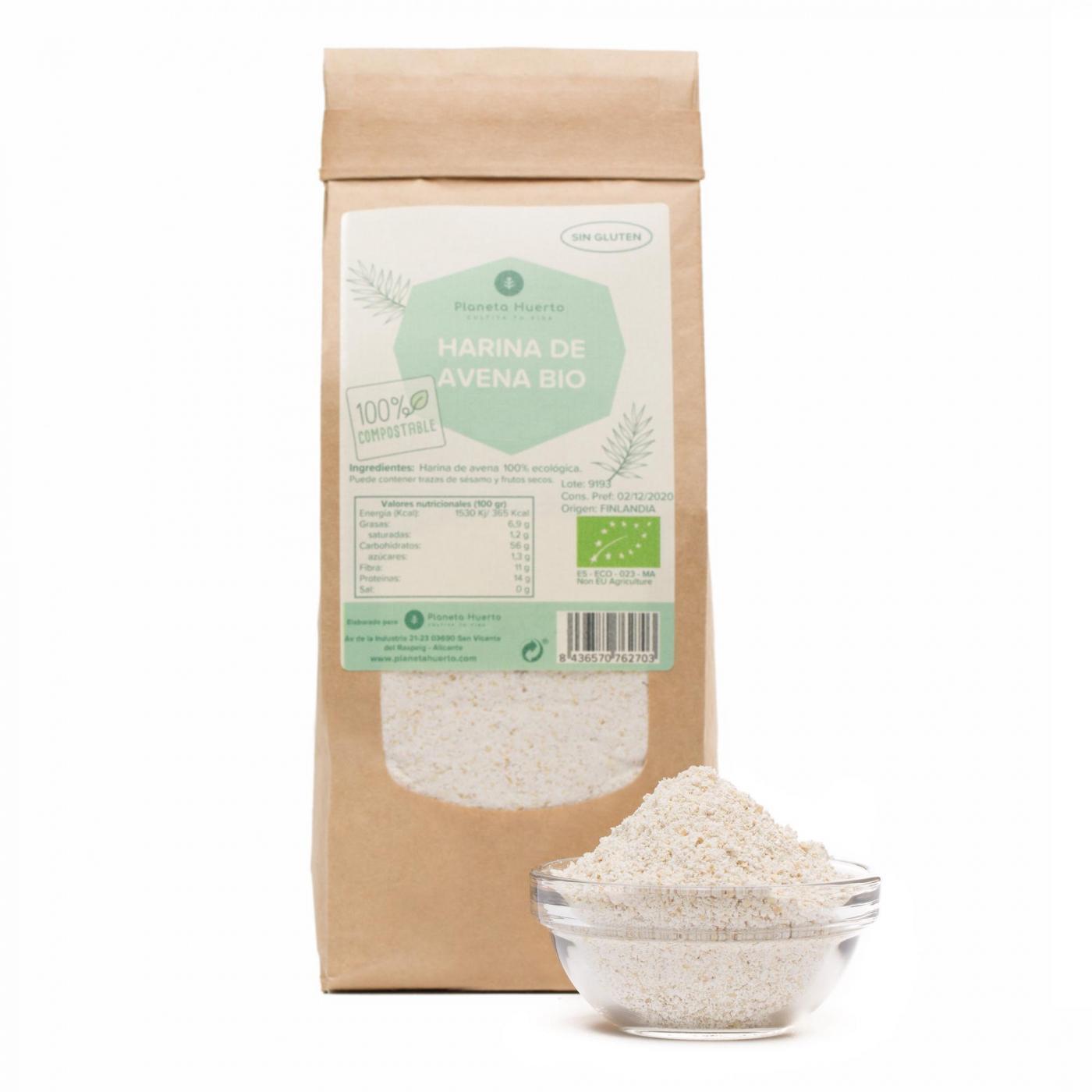 Harina de Avena Sin Gluten ECO Planeta Huerto
