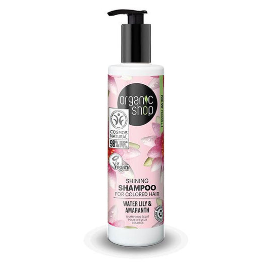 Champú brillo para cabello tenido  Organic Shop 280 ml