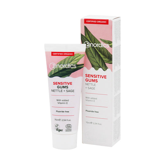 Dentifrico Encias Sensibles Salvia Vit. E Sin Fluor, NORDICS, 75ML