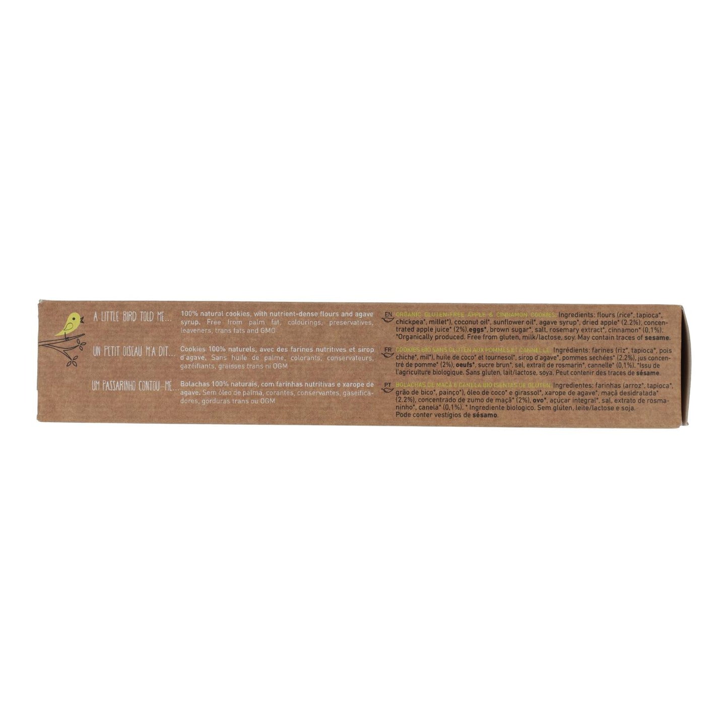 Cookies de Manzana y Canela BIO Sin Gluten Zealia, 135 g