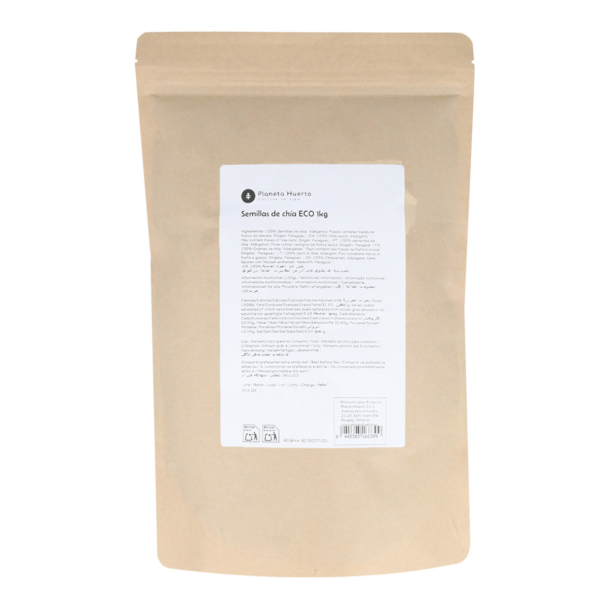 Semillas chía ECO Planeta Huerto 1 kg