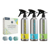 Starter Pack 3 botellas + 3 pastillas Multi-superficie & Cristal & Baño Neletab