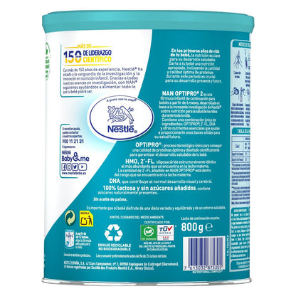 Nan Optipro 2 Leche de continuación a partir de 6 meses Nestlé 800 g
