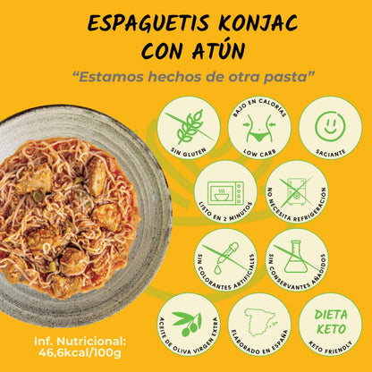 Espaguetis Konjac con Atún The Konjac Shop 250g