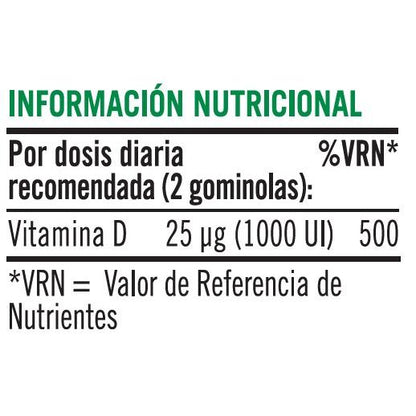 Vitamina D3 60 gominolas Nature's Bounty