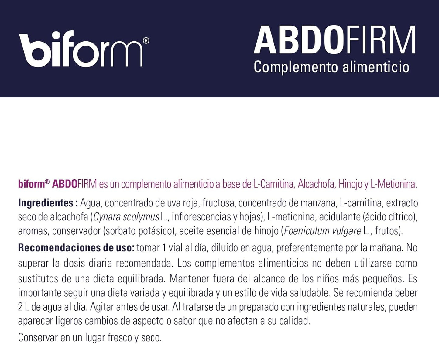 Biform Abdofirm 14 Viales BIFORM 140g