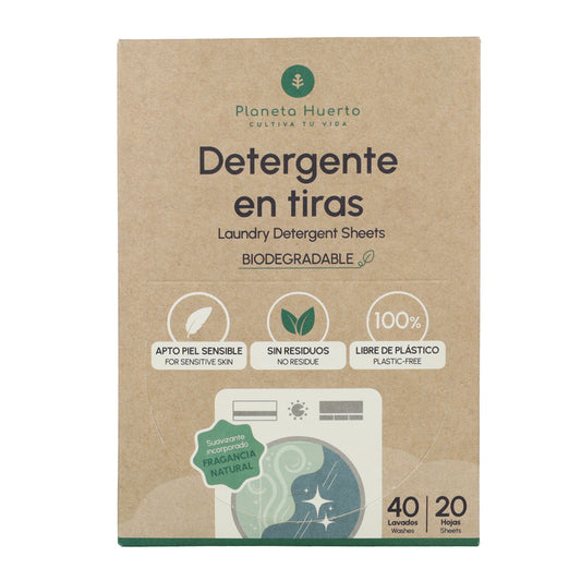 Eco-Tiras detergente y suavizante Planeta Huerto 40 lavados