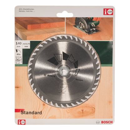 Disco estándar Bosch para sierra circular 140 x 20/12.7 mm 40 dientes