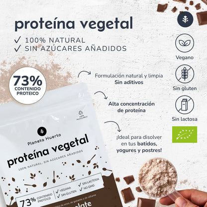 Proteína vegetal ECO 73% chocolate Planeta Huerto 500 g