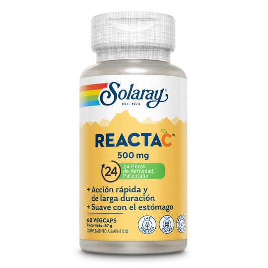 Reacta C 500 mg Solaray, 60 cápsulas