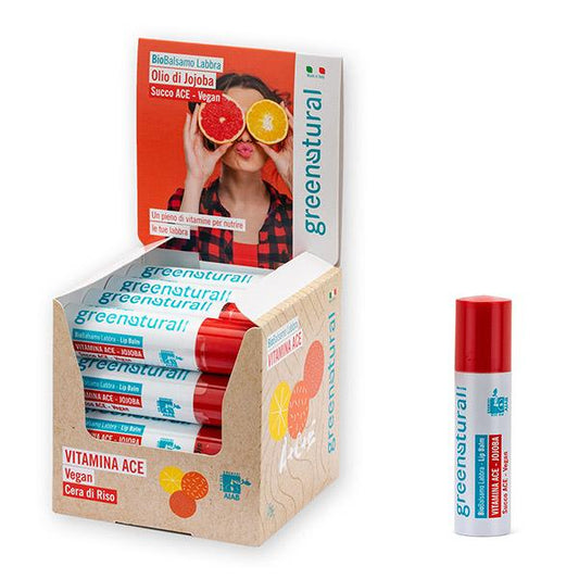 Balsamo labial stick Vitaminas A, C y E Greenatural