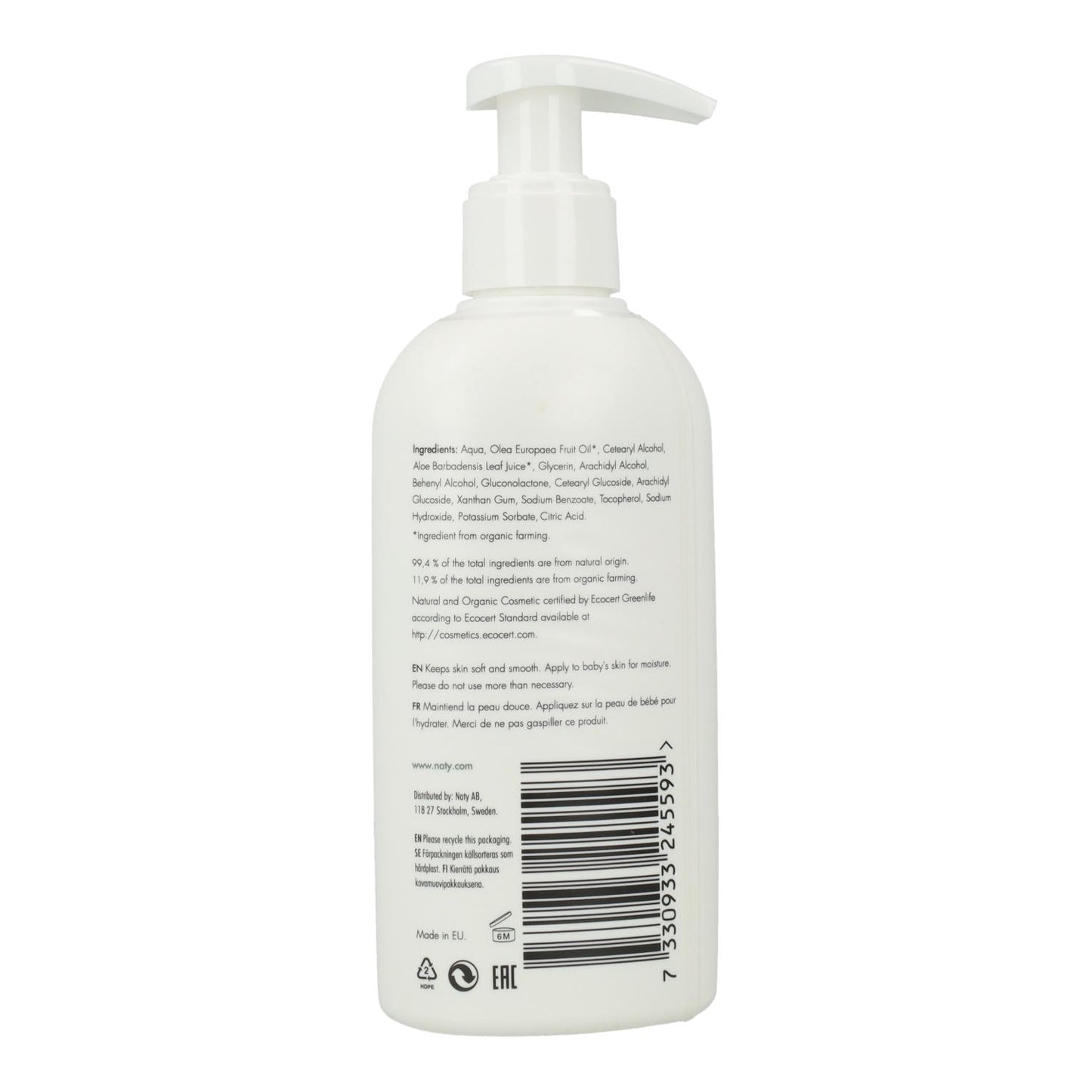 Locion para bebé 0m+ Naty 200ml