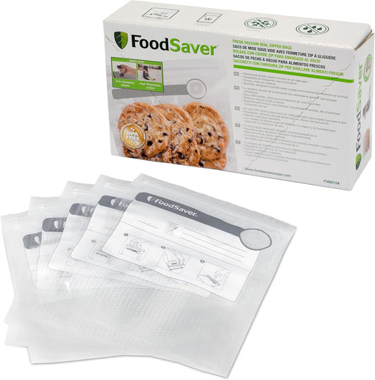 Bolsas para envasador al vacío con cierre tipo zip 0,95L FVB015X Foodsaver 26 uds