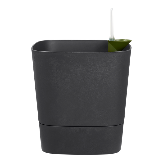 Macetero con autoriego Greensense Aquacare Square Elho 30 cm charcoal grey