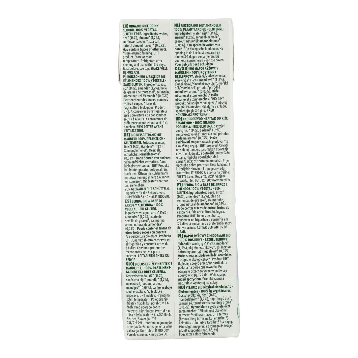 Pack 6x Bebida de Arroz y Almendras Vitariz 1 L