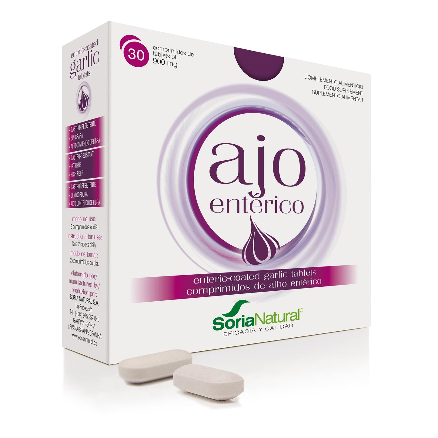 Ajo Entérico Soria Natural 30 comprimidos