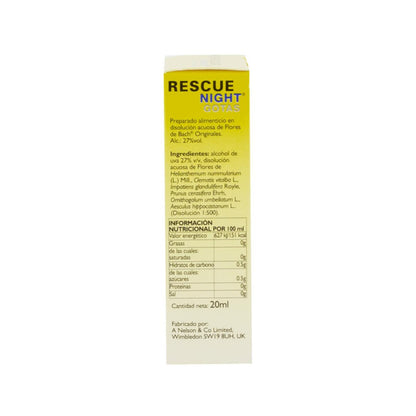 Rescue Night Gotas, 20 ml. Bach Rescue