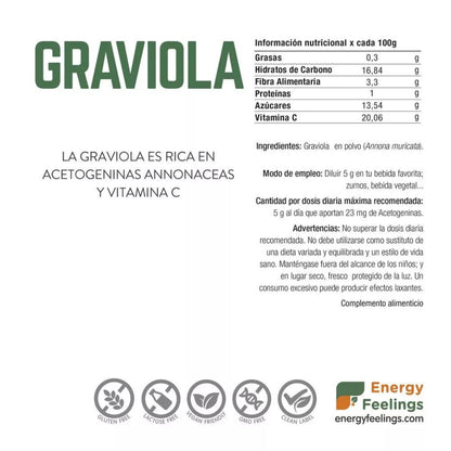 Graviola deshidratada en polvo Energy Feelings 1 kg