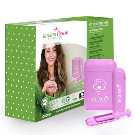 Aplicador reutilizable + Tampon regular 8U-super 8, Masmi