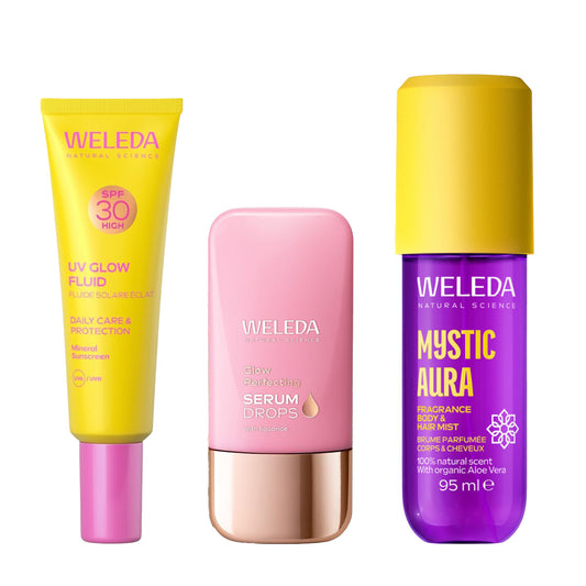 COCKTAIL RITUAL 2026 (Bruma Mystic Aura + Booster Iluminador + Fluido Solar Glow SPF30)