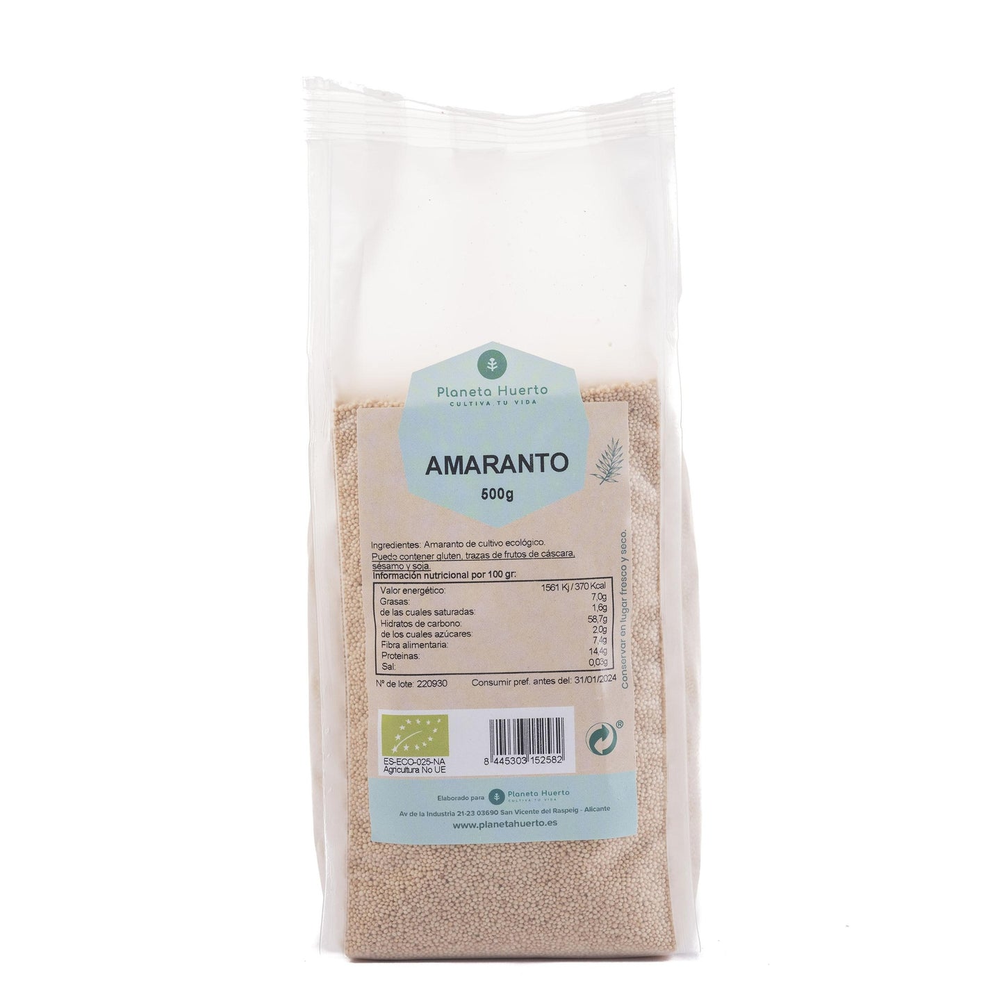 Amaranto en grano ECO Planeta Huerto 500 g