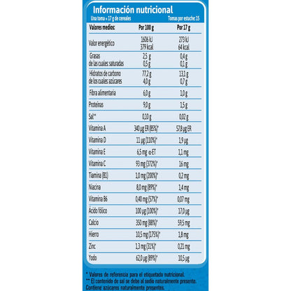 Papillas de Multicereales Fruta 0% azúcares añadidos Gerber 270 g