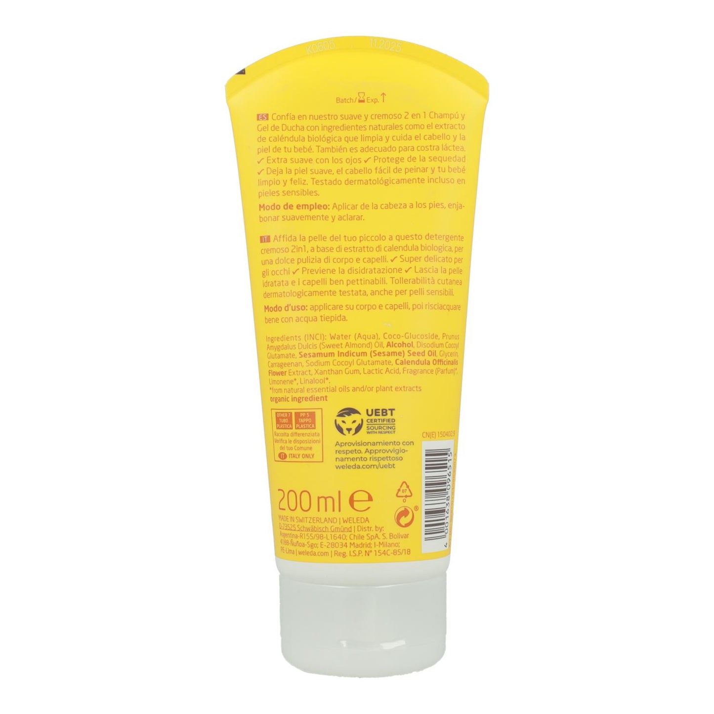 Weleda Champú y Gel de ducha bebé de caléndula 200 ml