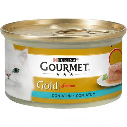 Pack 24 x GOURMET GOLD Doble Placer Pescado del Oceano & Espinacas Comida húmeda 85g