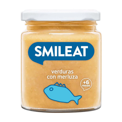 Tarrito BIO de verduras con merluza +6 meses Smileat 230g