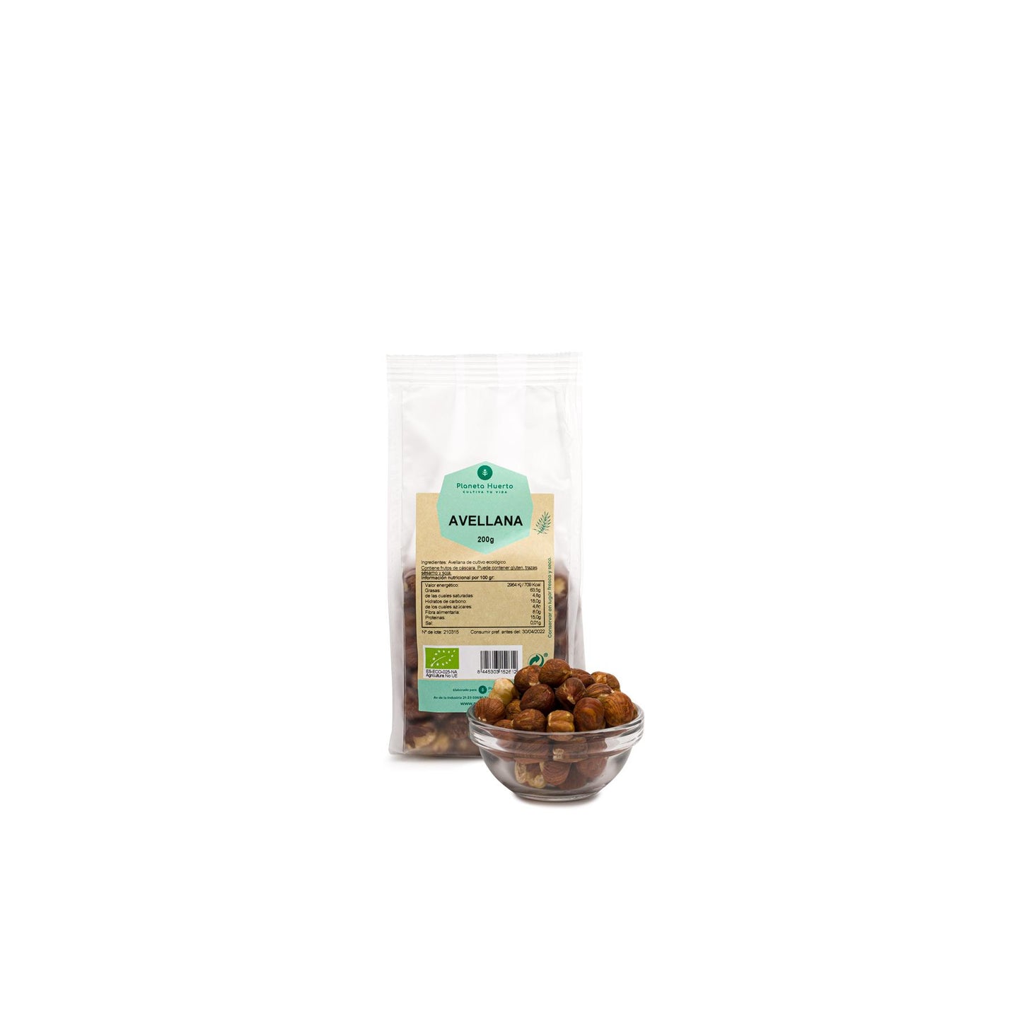 Avellanas crudas ECO Planeta Huerto 200 g