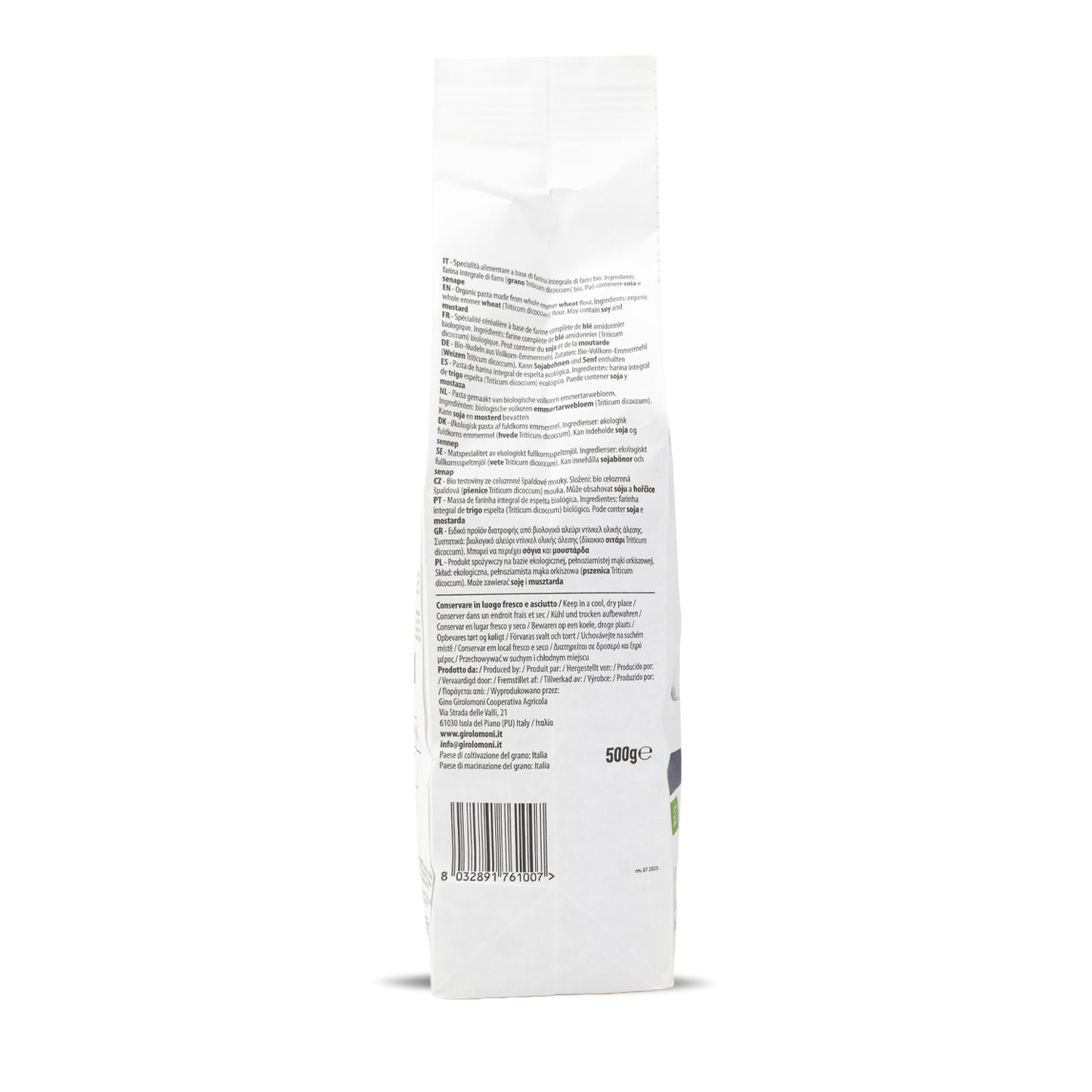 Penne rigate espelta integral bio Girolomoni 500g