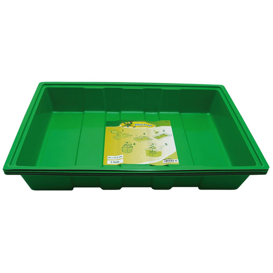 Pack 5 Bandejas Cultivo de Semillas, 35x23.5 cm