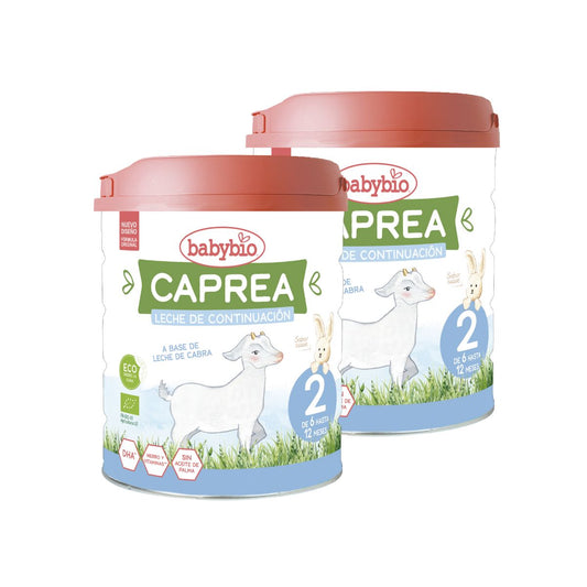 Pack 2x Leche de Cabra  Caprea 2 (6 a 12 meses) Ecológica, 800 g. Babybio