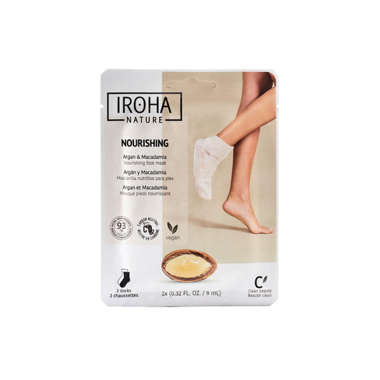 Calcetines Mascarilla Nutritivos Aceite de Argán y Macadamia Iroha Nature 2 x 9ml