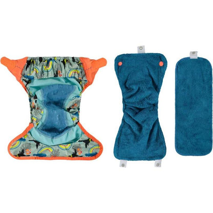 Pañal reutilizable bambú Pop-in velcro Toucan Close Parent