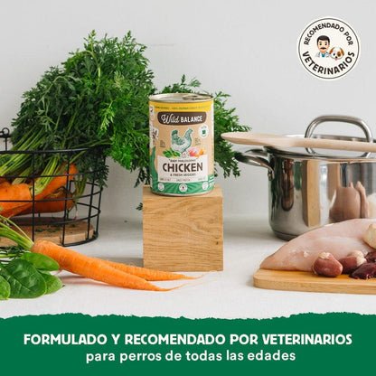 Pack Pollo barf para perros 6x400 g Wild Balance
