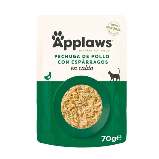 Comida húmeda para gatos Sobre Pollo con espárragos Applaws 70gr