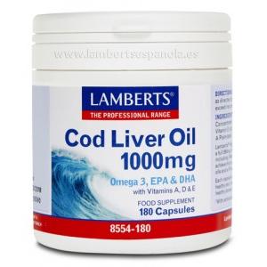 Aceite de Hígado de Bacalao Lamberts 180 cápsulas