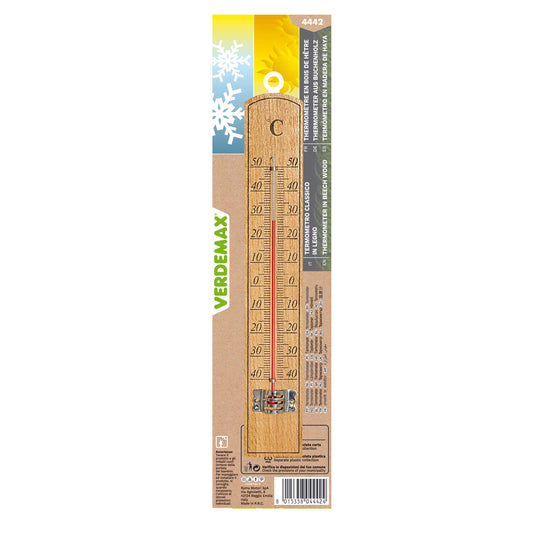 Termómetro madera Verdemax