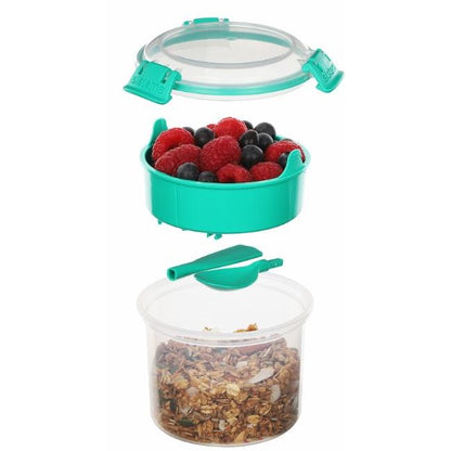 Recipiente Hermético snacks redondo Sistema Breakfast To Go 530 ml