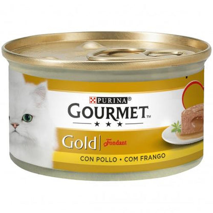 Pack 24 x GOURMET GOLD Fondant Pollo Comida húmeda 85gr