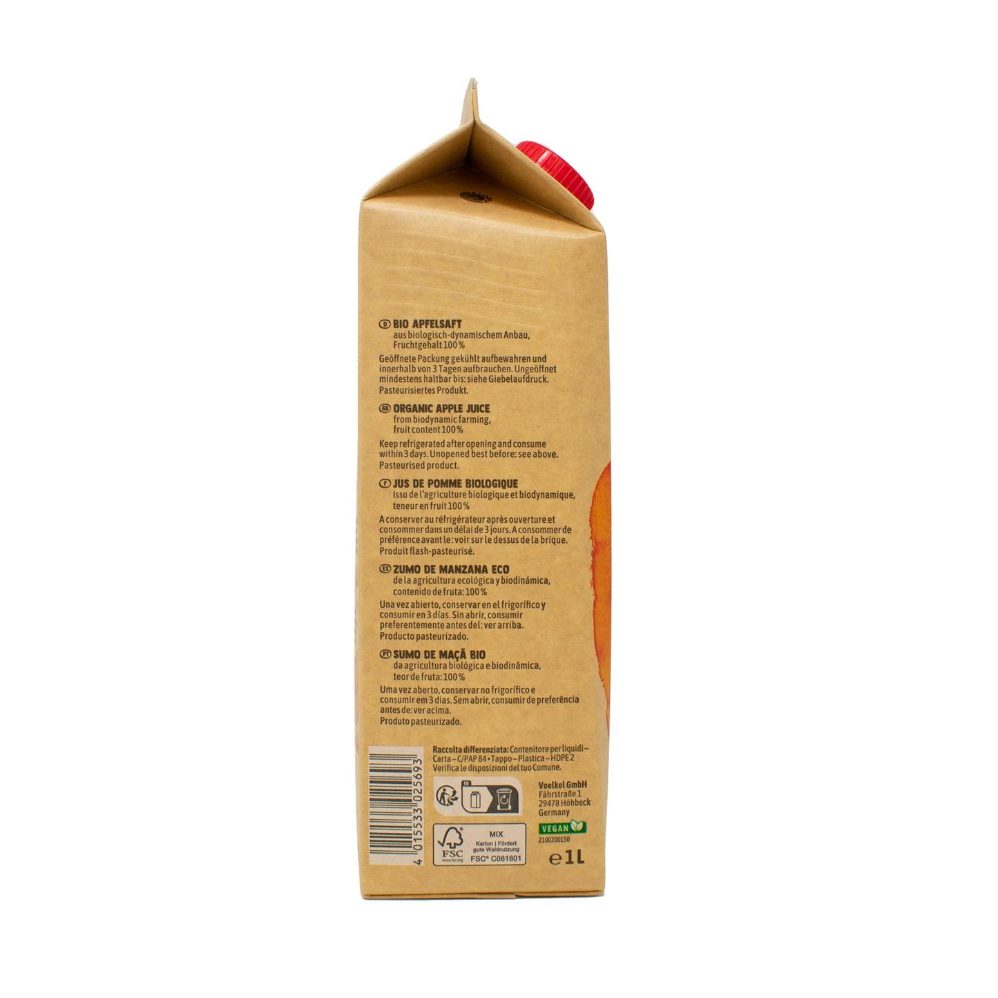 Zumo de Manzana BIO Demeter Voelkel 1 L