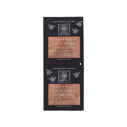 Mascarilla facial reafirmante Express Gold Apivita 2 x 8 ml