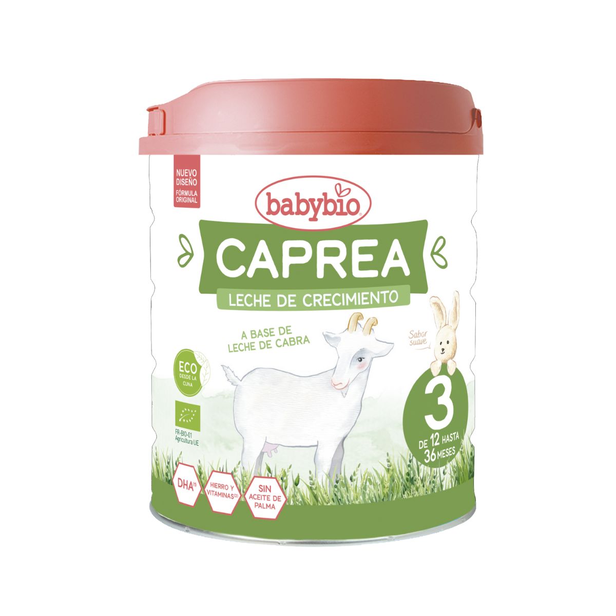 Pack 2x Leche de Cabra BIO Caprea 3 (de 12 meses a 3 años)  Ecológica, 800 g Babybio
