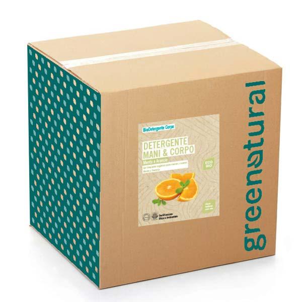 Jabón liquido de manos y cuerpo menta & naranja Greenatural